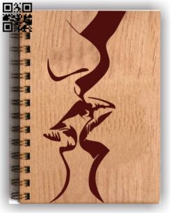 Couple decorated book cover E0011581 file cdr and dxf free vector download for laser engraving machines