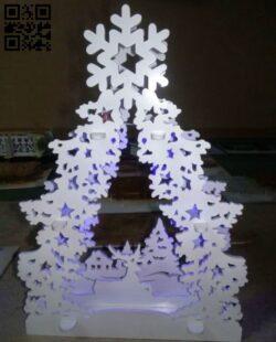 Decoration Christmas E0011557 file cdr and dxf free vector download for Laser cut