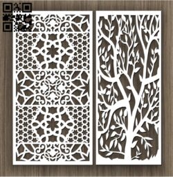 Design pattern screen panel E0011427 file cdr and dxf free vector download for Laser cut cnc