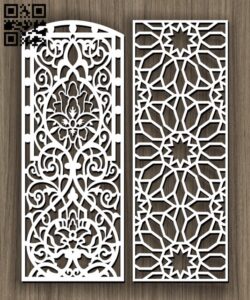 Design pattern screen panel E0011428 file cdr and dxf free vector download for Laser cut cnc