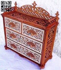 Drawer chest E0011404 file cdr and dxf free vector download for laser cut