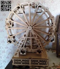 Ferris wheel E0011433 file cdr and dxf free vector download for Laser cut
