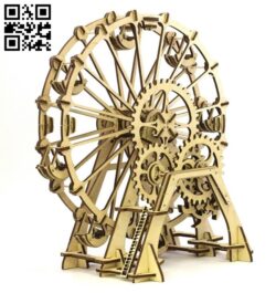 Ferris wheel E0011551 file cdr and dxf free vector download for Laser cut
