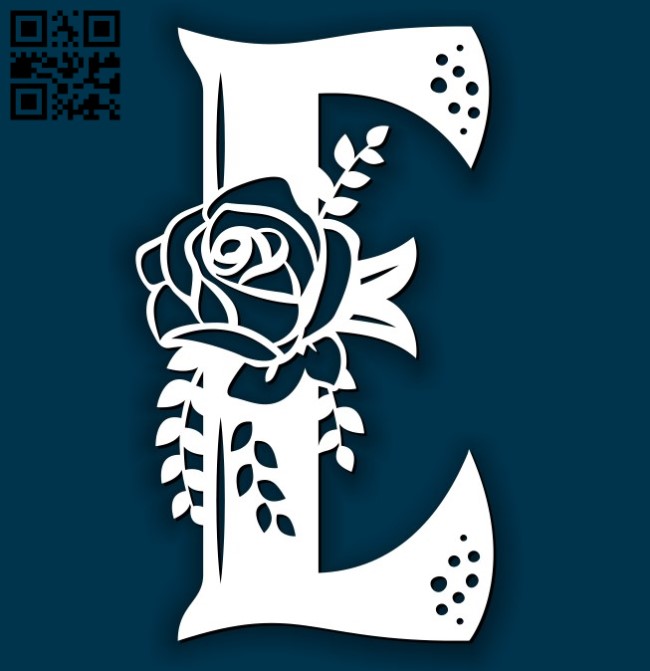 Flower E E0011516 file cdr and dxf free vector download for Laser cut