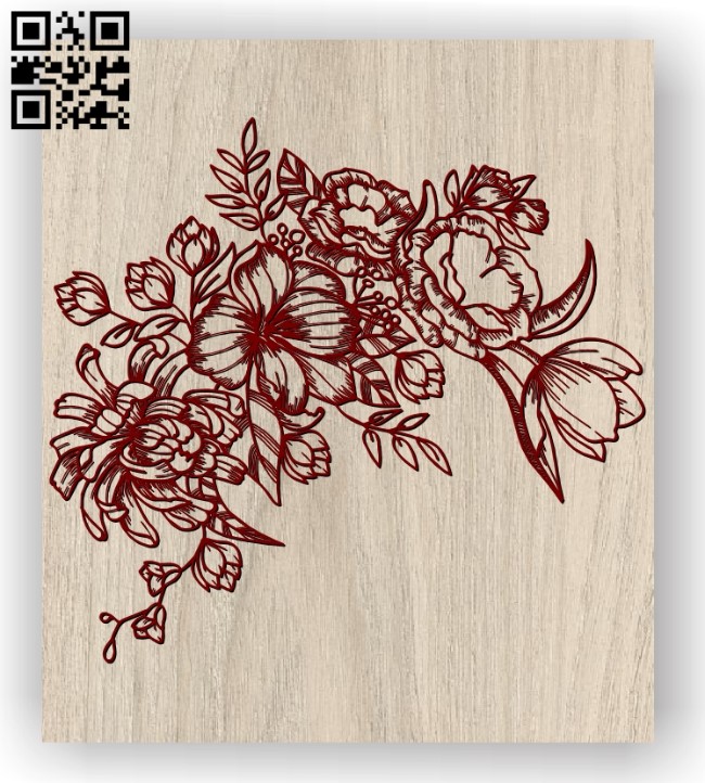 Flower E0011416 file cdr and dxf free vector download for laser engraving machines