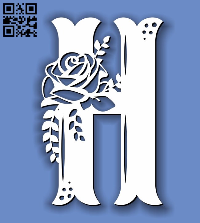 Flower H E0011595 file cdr and dxf free vector download for laser cut