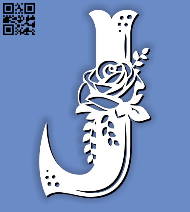 Flower J E0011597 file cdr and dxf free vector download for laser cut
