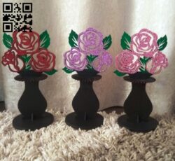 Flower napkin holder  E0011554 file cdr and dxf free vector download for Laser cut