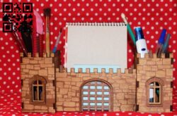Fortress organizer E0011368 file cdr and dxf free vector download for Laser cut