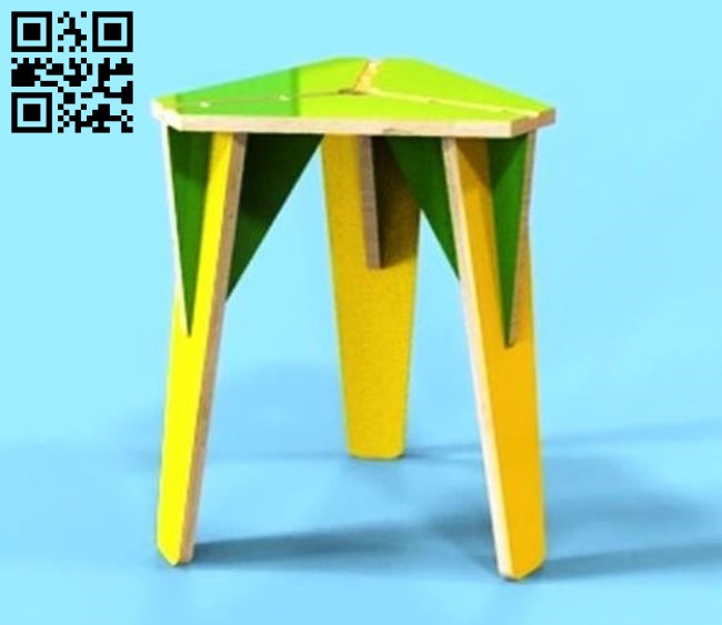 Furniture stool E0011508 file cdr and dxf free vector download for Laser cut
