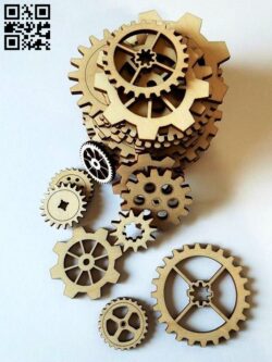 Gear E0011439 file cdr and dxf free vector download for Laser cut