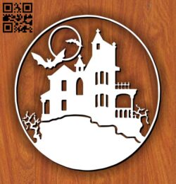 Halloween house E0011588 file cdr and dxf free vector download for laser cut