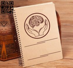 Hands and brain decorated book coverr E0011582 file cdr and dxf free vector download for laser engraving machines