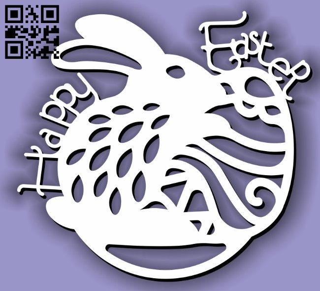 Happy Easter E0011413 file cdr and dxf free vector download for laser cut
