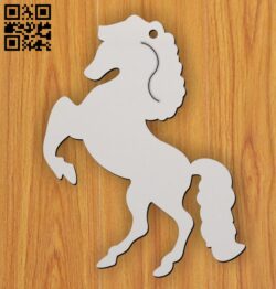 Horse key chain E0011358 file cdr and dxf free vector download for laser cut