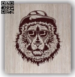 Lion with cigarette E0011472 file cdr and dxf free vector download for laser engraving machines
