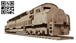 Locomotive E0011426 file cdr and dxf free vector download for laser cut