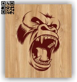 Primate head E0011455 file cdr and dxf free vector download for laser engraving machines