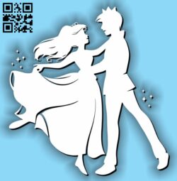 Princess and prince E0011635 file cdr and dxf free vector download for laser cut