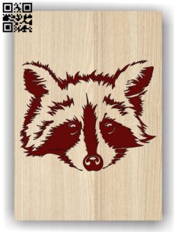 Raccoon E0011364 file cdr and dxf free vector download for laser engraving machines