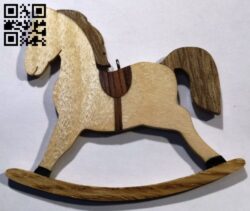 Rocking horse E0011499 file cdr and dxf free vector download for laser cut