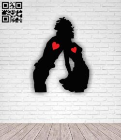 Romantic love E0011388 file cdr and dxf free vector download for Laser cut