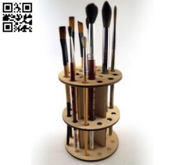 Simple brush holder E0011639 file cdr and dxf free vector download for Laser cut