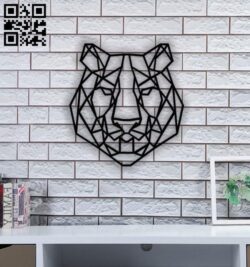 Tiger head E0011518 file cdr and dxf free vector download for Laser cut