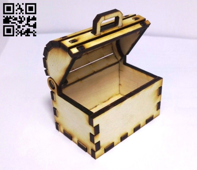Treasure chest small E0011380 file cdr and dxf free vector download for Laser cut