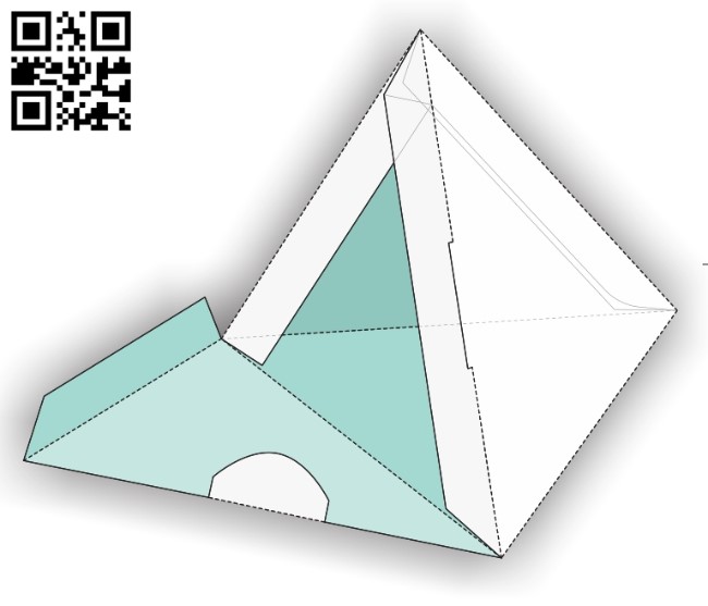 Triangle box E0011437 file cdr and dxf free vector download for Laser cut