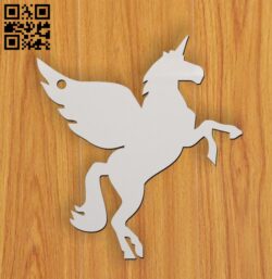 Unicorn key chain E0011357 file cdr and dxf free vector download for laser cut