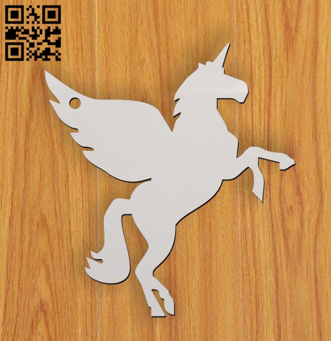 Unicorn key chain E0011357 file cdr and dxf free vector download for laser cut