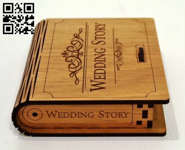 Wedding story box E0011403 file cdr and dxf free vector download for laser cut