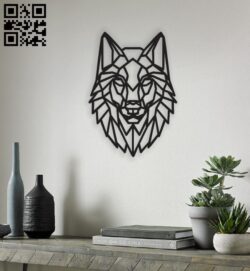Wolf head E0011534 file cdr and dxf free vector download for Laser cut