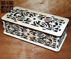 Wooden box E0011418 file cdr and dxf free vector download for laser cut