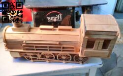 Wooden locomotive E0011443 file cdr and dxf free vector download for laser cut
