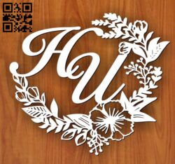 Wreath E0011480 file cdr and dxf free vector download for Laser cut