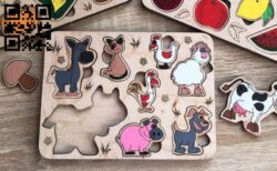 Animal puzzle E0011940 file cdr and dxf free vector download for laser cut