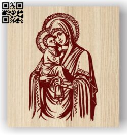 Blessed mother and son E0011903 file cdr and dxf free vector download for laser engraving machines