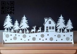 Christmas E0011910 file cdr and dxf free vector download for laser cut