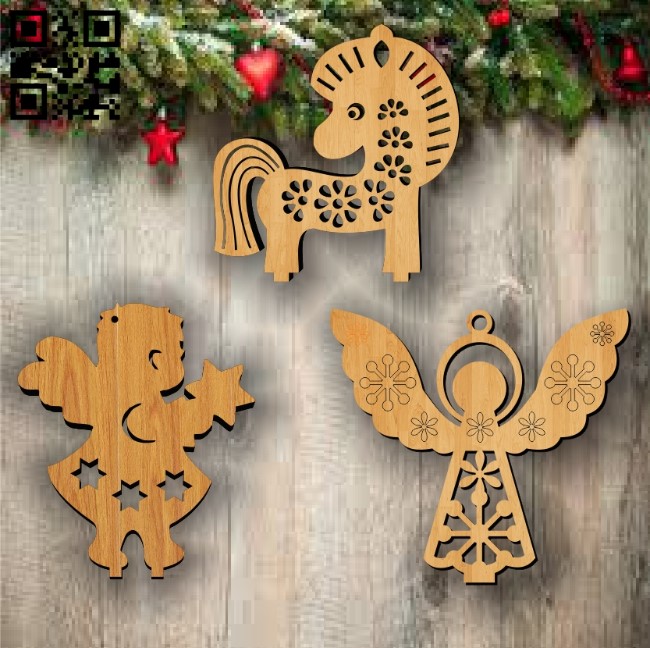 Christmas Toys E0011937 file cdr and dxf free vector download for laser cut