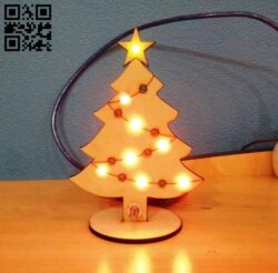 Christmas tree E0011656 file cdr and dxf free vector download for laser cut