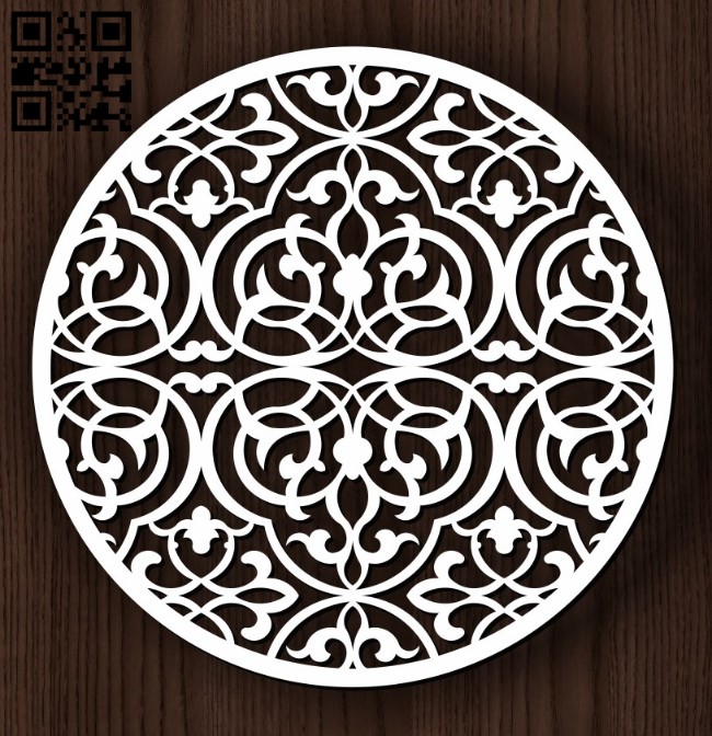 Circular decoration E0011823 file cdr and dxf free vector download for Laser cutCircular decoration E0011823 file cdr and dxf free vector download for Laser cut