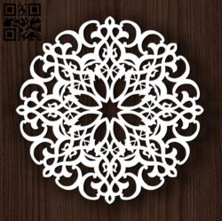 Circular decoration E0011824 file cdr and dxf free vector download for Laser cut