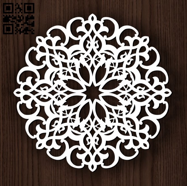 Circular decoration E0011824 file cdr and dxf free vector download for Laser cut