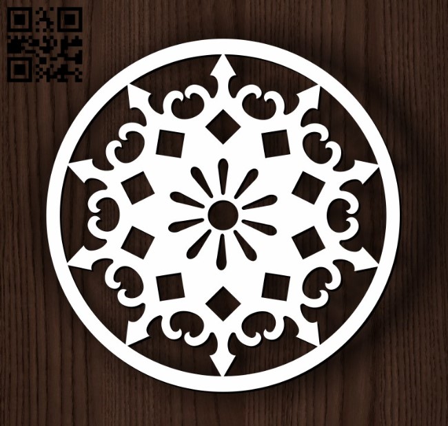 Circular decoration E0011825 file cdr and dxf free vector download for Laser cut