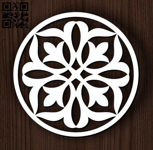 Circular decoration E0011826 file cdr and dxf free vector download for Laser cut