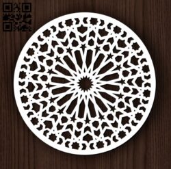 Circular decoration E0011827 file cdr and dxf free vector download for Laser cut