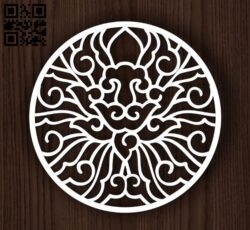 Circular decoration E0011943 file cdr and dxf free vector download for laser cut plasma