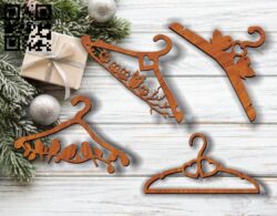 Clothes hanger E0011780 file cdr and dxf free vector download for Laser cut